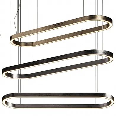 Euroluce Lampadari Profile Oval Pendant Lamp