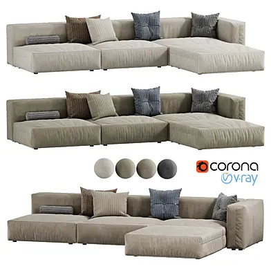 Fiji beige corner sofa