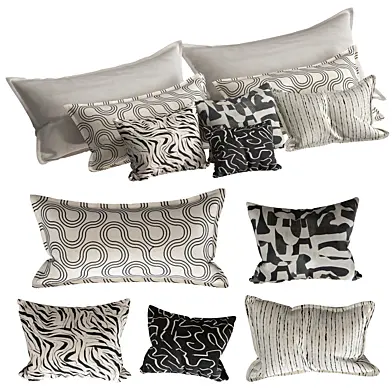 Monochrome Pillows Set