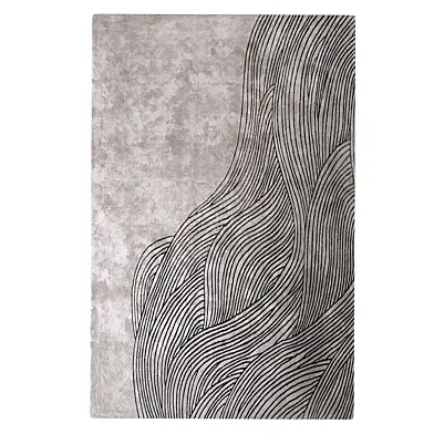 Continua Laguna Hand Tufted Rug in Black design by Second Studio