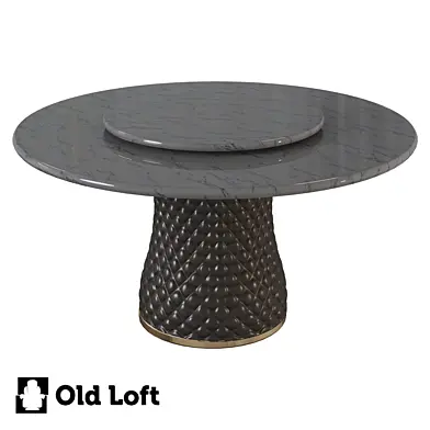 ОМ Круглый обеденный стол Marble Mushroom Contrast