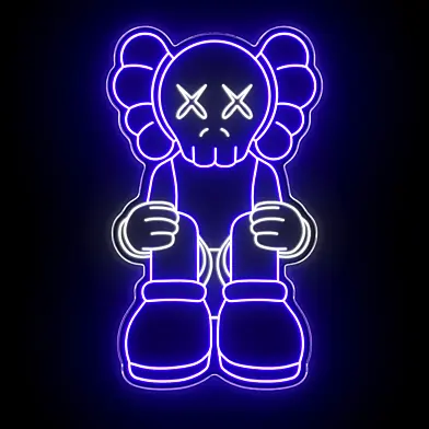 Kaws Neon Sign
