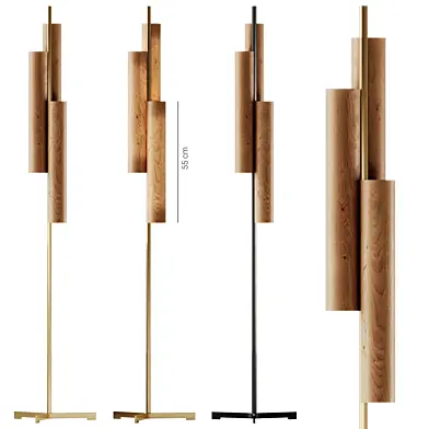 Black Note Triplet Floor Lamp by Lzf