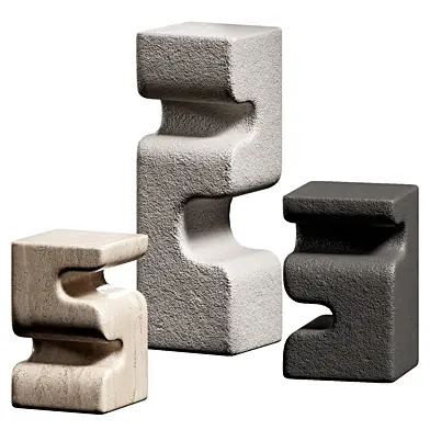 Modern abstract Sculpture 4. 3 material options.