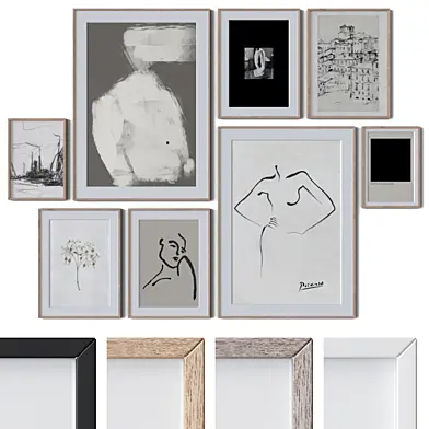Set of 8 wall paintings 3216