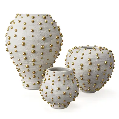 Golden drop vases