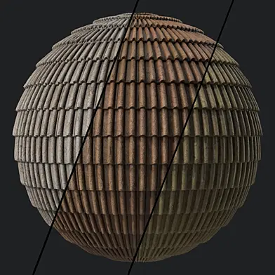 Roof Tile Materials 115- Concrete Roofing | Sbsar Seamless, Pbr, 4k