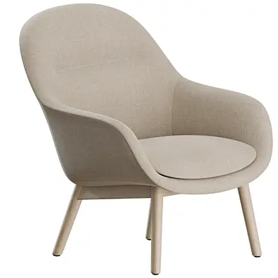 Fiber Lounge Armchair Wood by Muuto