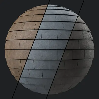 Roof Tile Materials 124- Concrete Roofing | Sbsar Seamless, Pbr, 4k