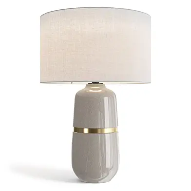 Banded Ceramic Table Lamp