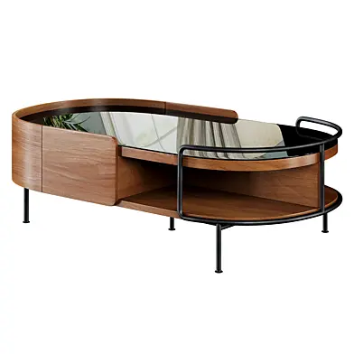 Rilei Glass Top Coffee Table
