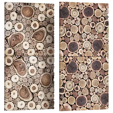 Round wooden stumps
