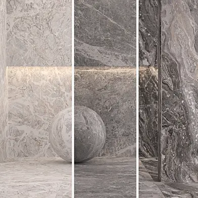 Мрамор Fior de pesco, Tundra Grey, Arabescato Grigio. 2700x1700 mm