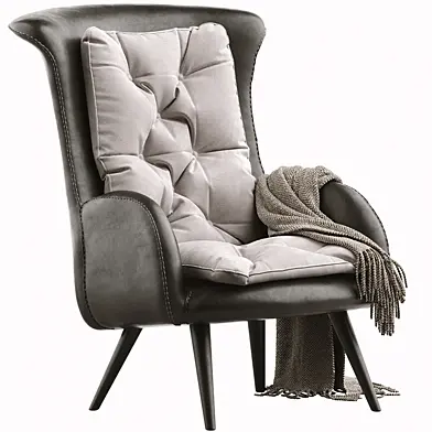 Modern Barao Lounge Chair Caramel Leather