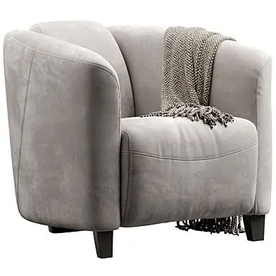 Vintage-Style Brown Leather Club Chair