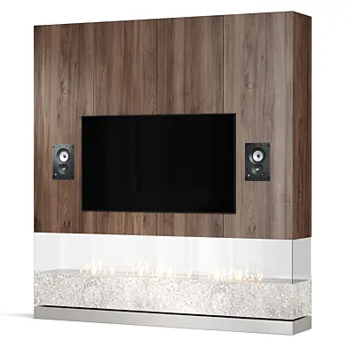 Free-standing TV wall with speaker system FOCAL