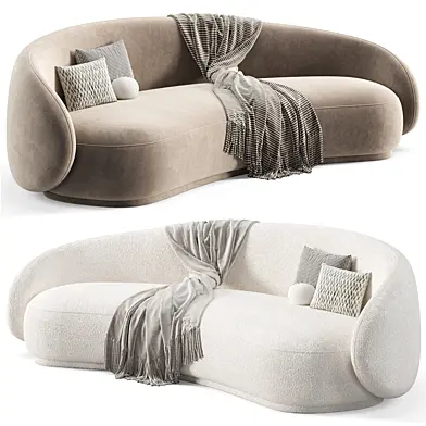 Kendall Blush Velvet Sofa by Blucci