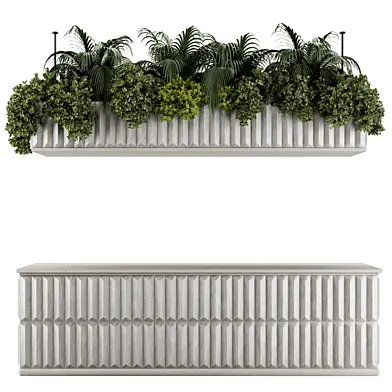 Reception Desk With Hanging Plants-Set09