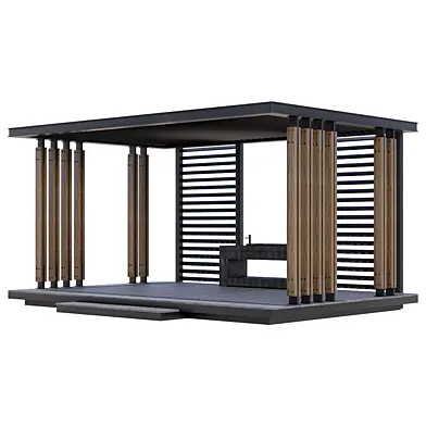 Garden Gazebo Wood 4