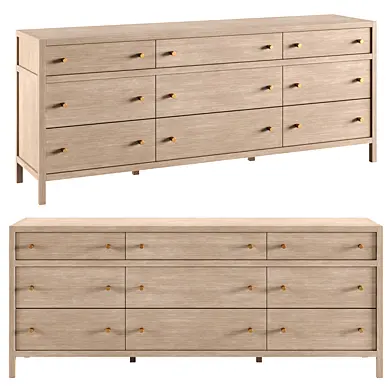 Keane Weathered Natural Wood 9-Drawer Dresser