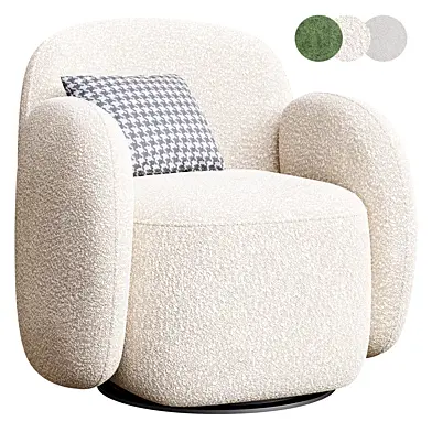 Кресло поворотное Теоп Bucle White Divan.ru