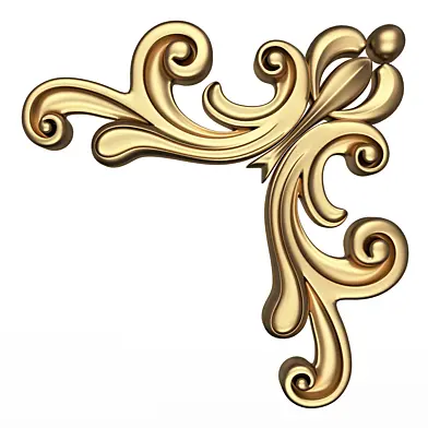 Corner Carved Plaster Molding Decoration 018
