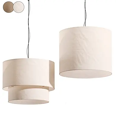Thade Crumpled Linen Ceiling Light