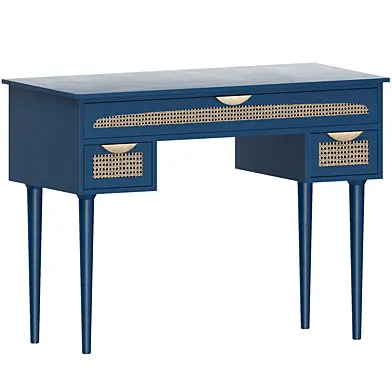 Bue Blue Mango Wood  Dressing Table by Oliver Bonas