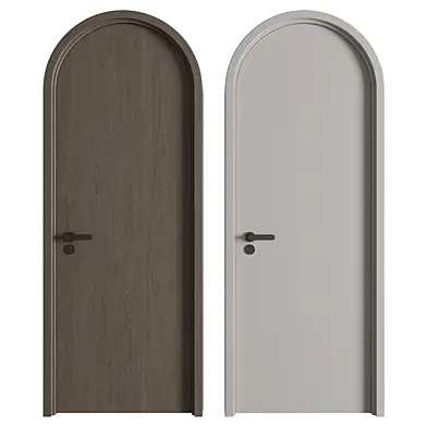 Modern Arched Wooden Door 04