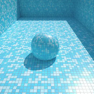 Blue mosaic tile 110
