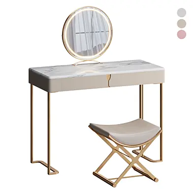 Ensemble de coiffeuse 39,37 bois massif minimaliste