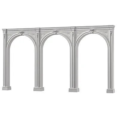 blk wood classcial decorative plaster art 007