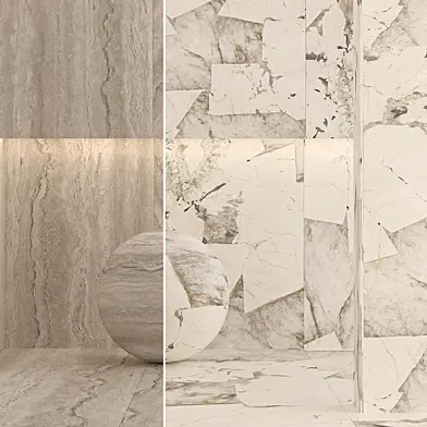 Fiandre/ Porcelain Stoneware Marmi Maximum Patagonia Maximum/ Porcelain Stoneware Marble Lab Travertino/ 3000x1000 mm