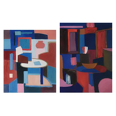 Oil paintings set 002