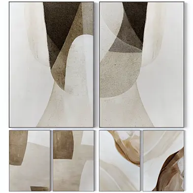 Set of six large wall paintings 3314