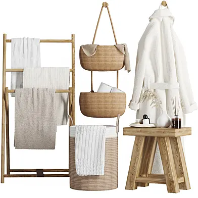 Bathroom set - towels with storage