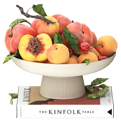 bowl of apricots peaches and cherries