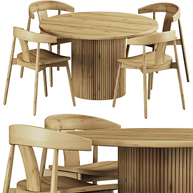 West Elm Wingate Table and Chair 120cm
