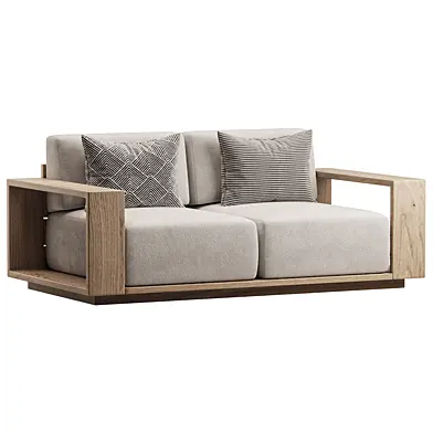 Mallorca Wood Outdoor Lounge Sofa