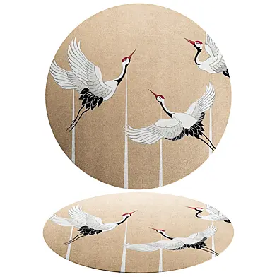Heron Nude Round Rug
