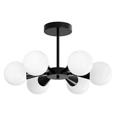 Matte gold satellite ceiling light