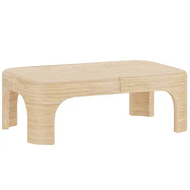 Gabrielle Crespi Style Rattan Coffee Table