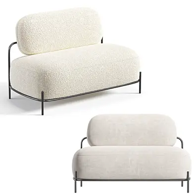 Sofa Stone fabric boucle milky