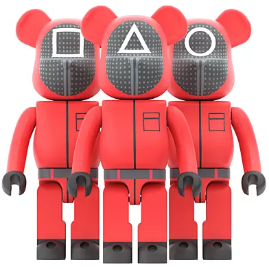 Medico bearbrick squid game quard