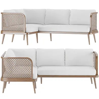 Rattan corner sofa garden