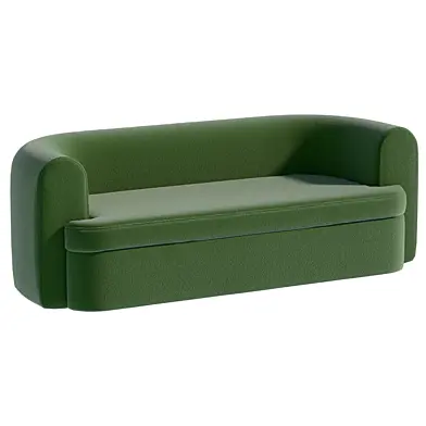 Armand Green Three-Seater Storage Sofa