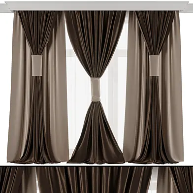 Curtains with Roman blinds