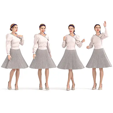 Woman Dress 04 Poses
