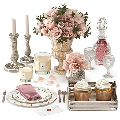 Romantic tableware