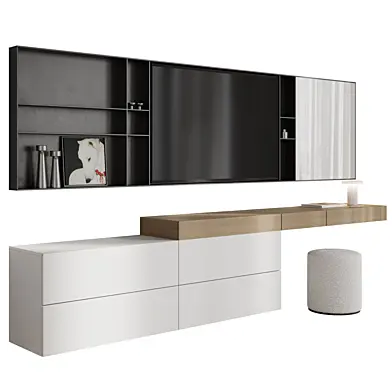 TV WALL with workplace